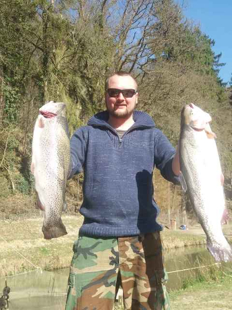 4,0 Kg Lachsforellen an Teich #4
