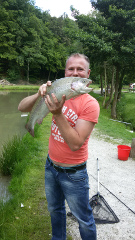 Diese Lachsforelle wurde am 26.06.2016 an Teich #2 gefangen